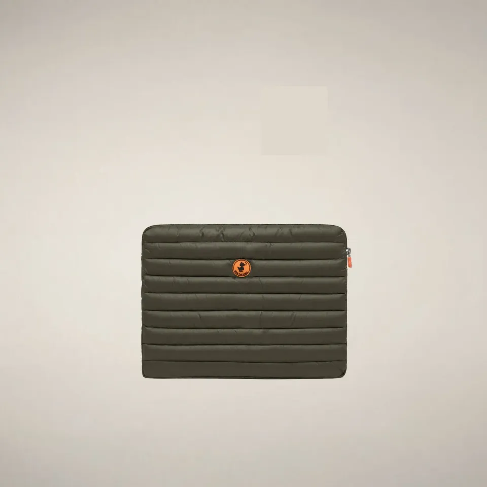 Save The Duck Vesta laptopetui 15 tommer Snake Green quiltet