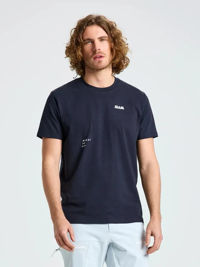 Slam Graphic T-Shirt SS t-skjorte mørk marineblå bomull bambus