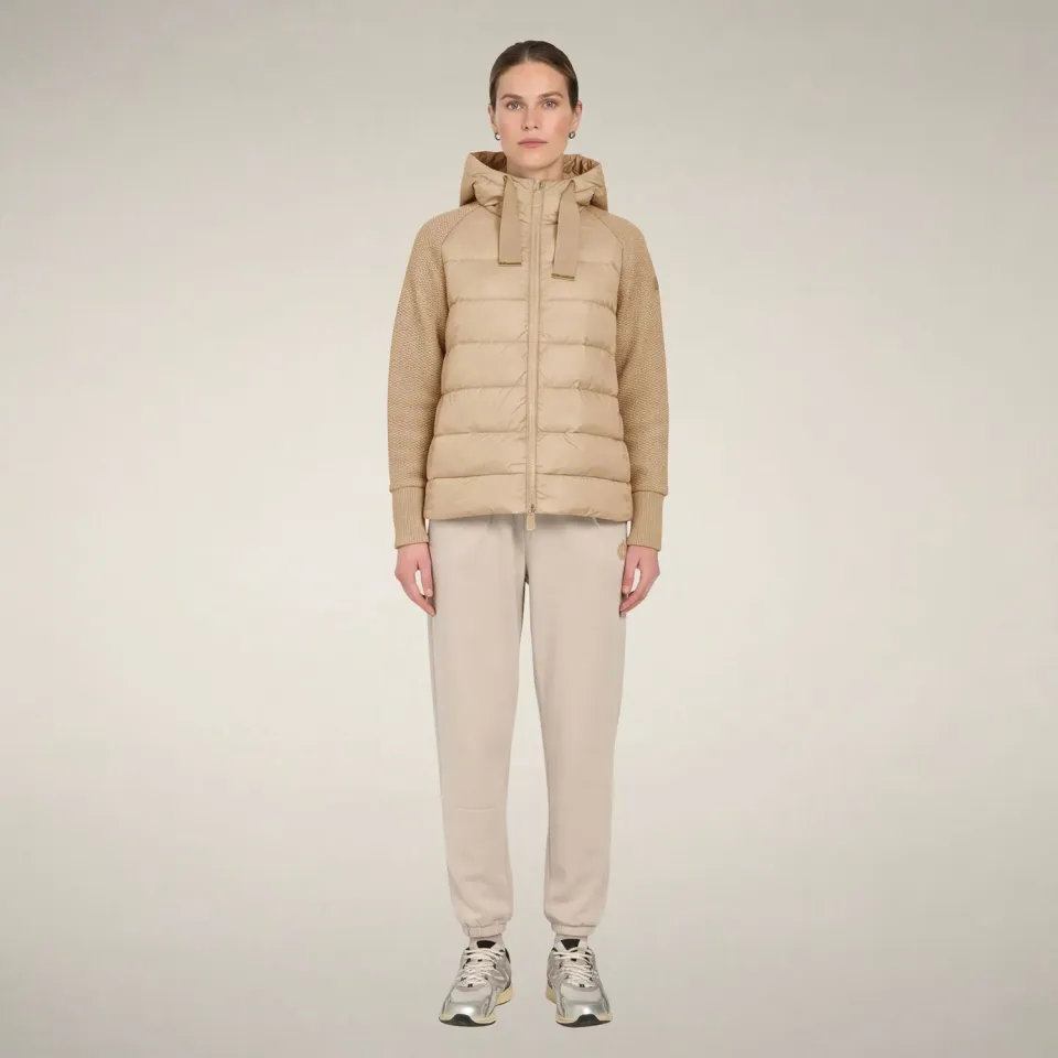 Save The Duck Fashion Priska jakke Stone Beige vattert