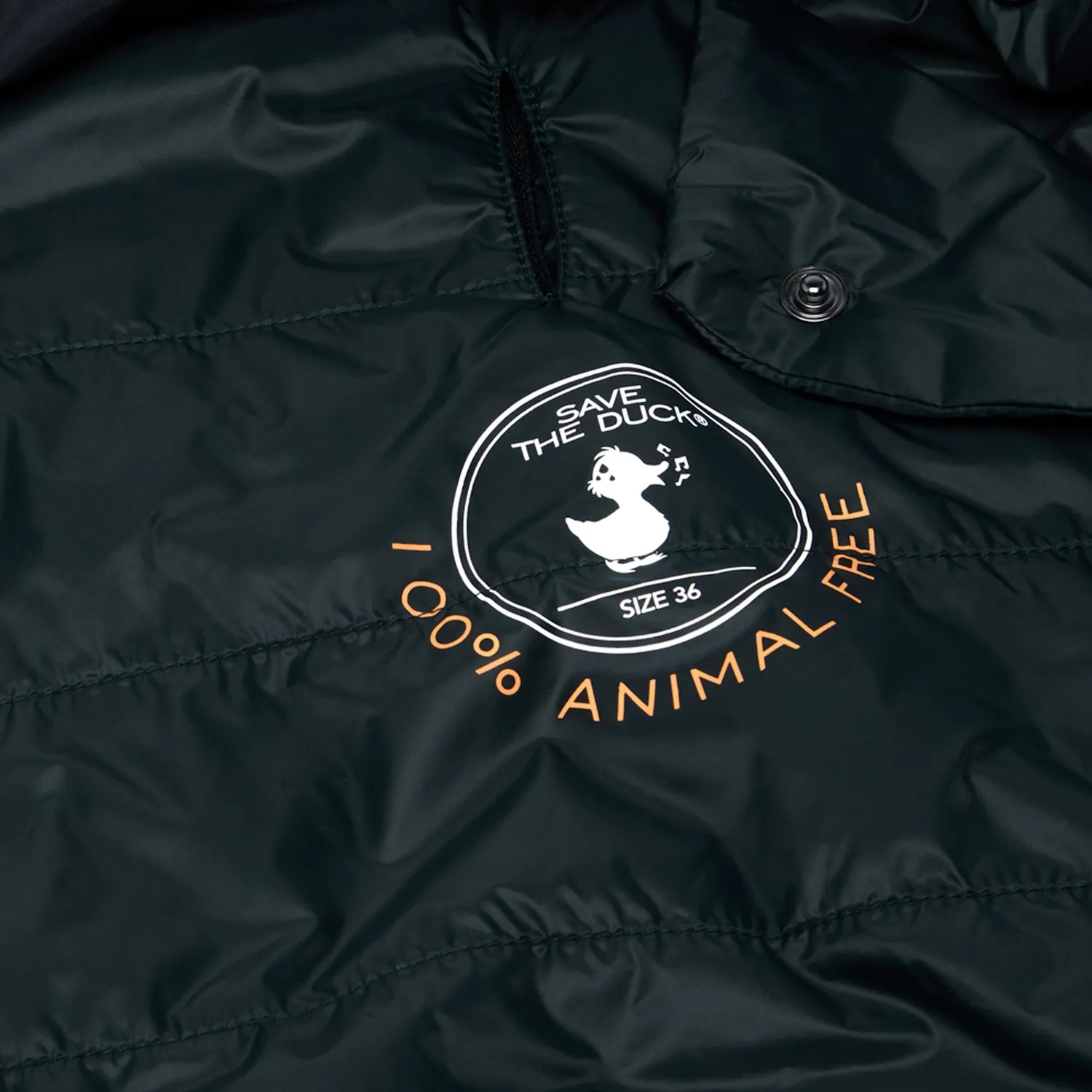 Save The Duck Rex hundedekken Black Green vannavvisende