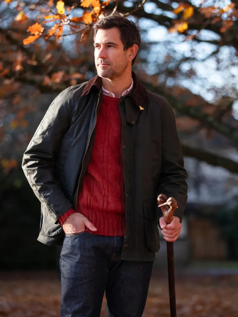 John Partridge Landowner Wax Walking Jacket voksjakke Sage Green