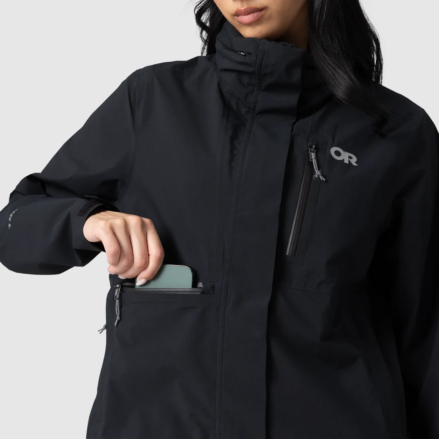 Outdoor Research Stratoburst Stretch SE regnjakke XS Black vanntett