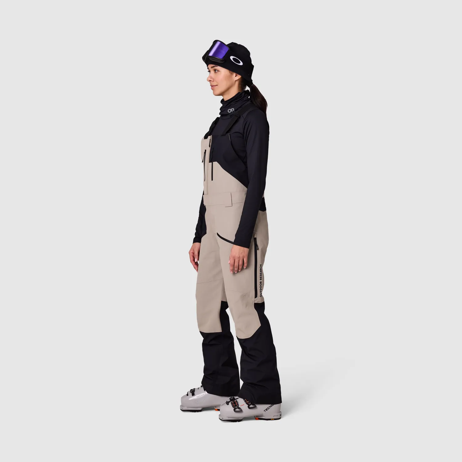 Outdoor Research Powderverse Bib skibukse med seler Black XS–XL isolert