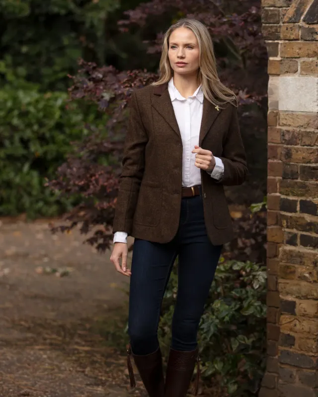 John Partridge Arena Tweed Blazer blazer brun ull