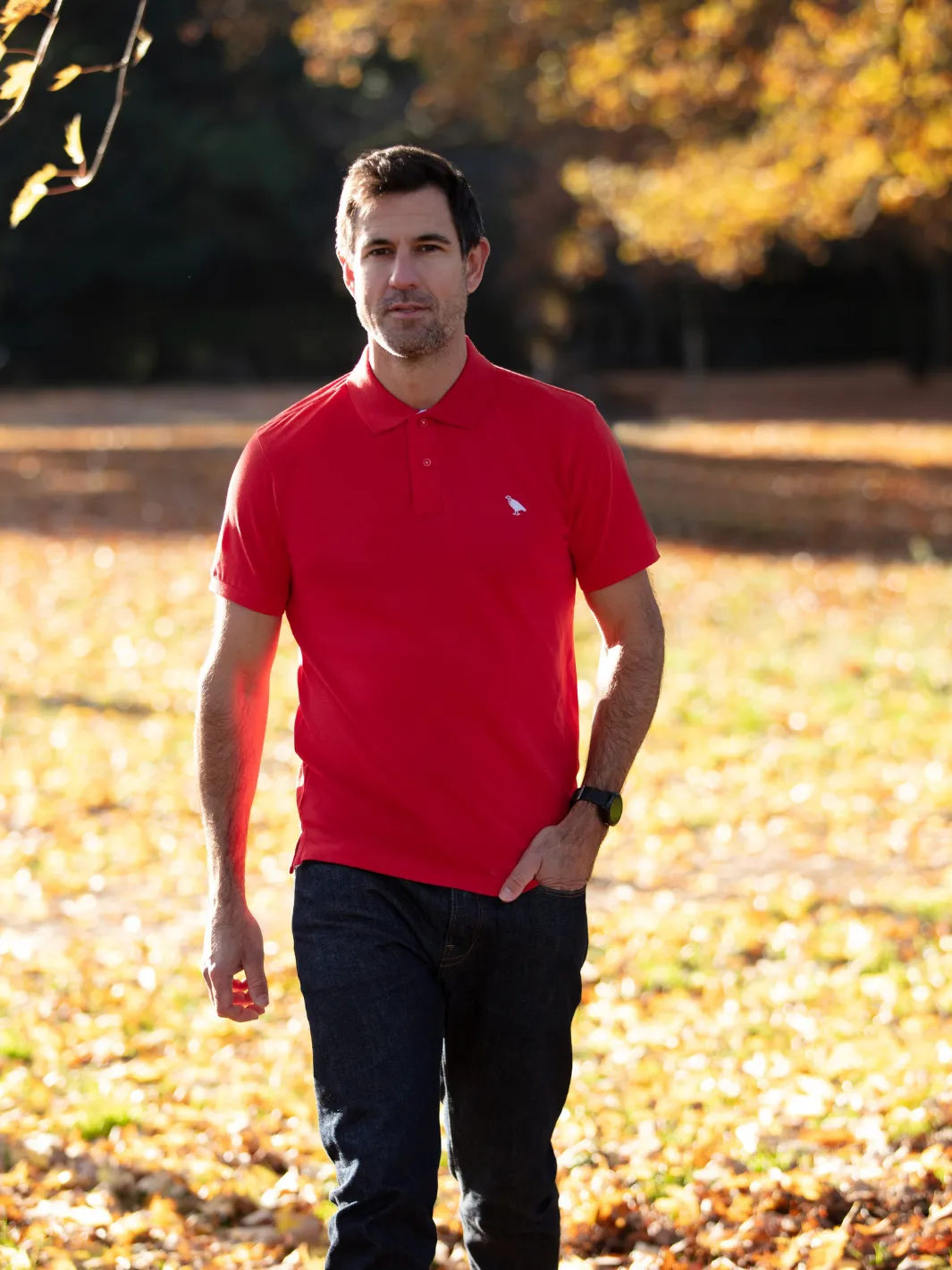 John Partridge Polo Shirt poloskjorte rød bomull