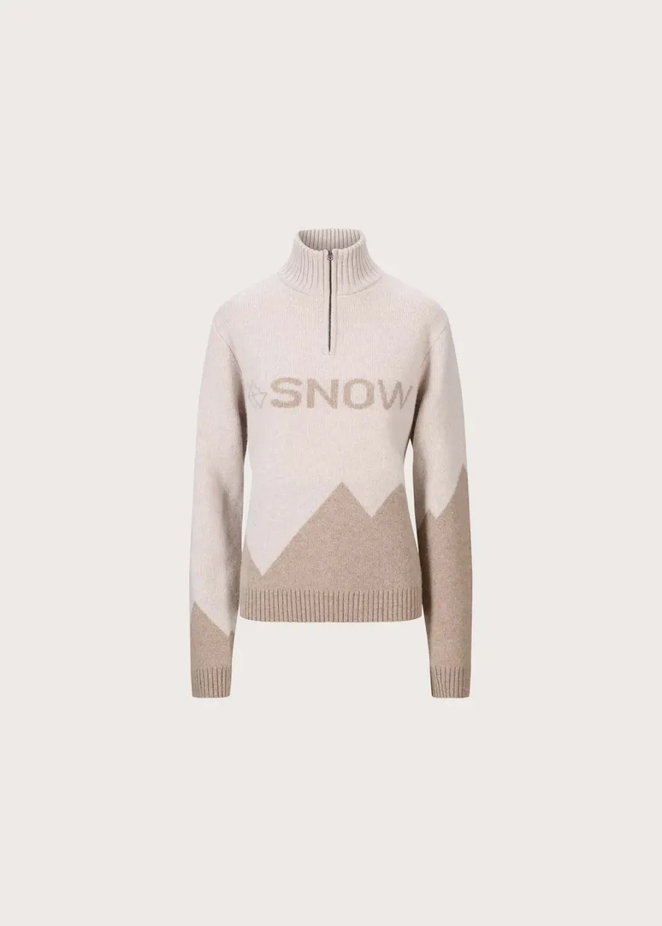 Brgn Snow Sweater genser Taupe dame merinoull