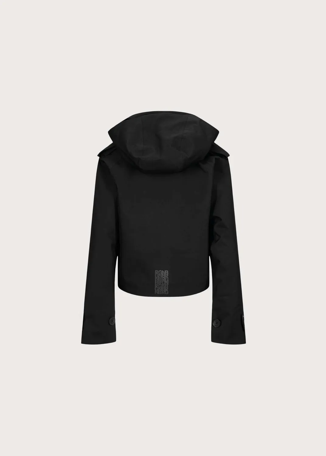 BRGN Skydekke Trench trenchcoat New Black kort