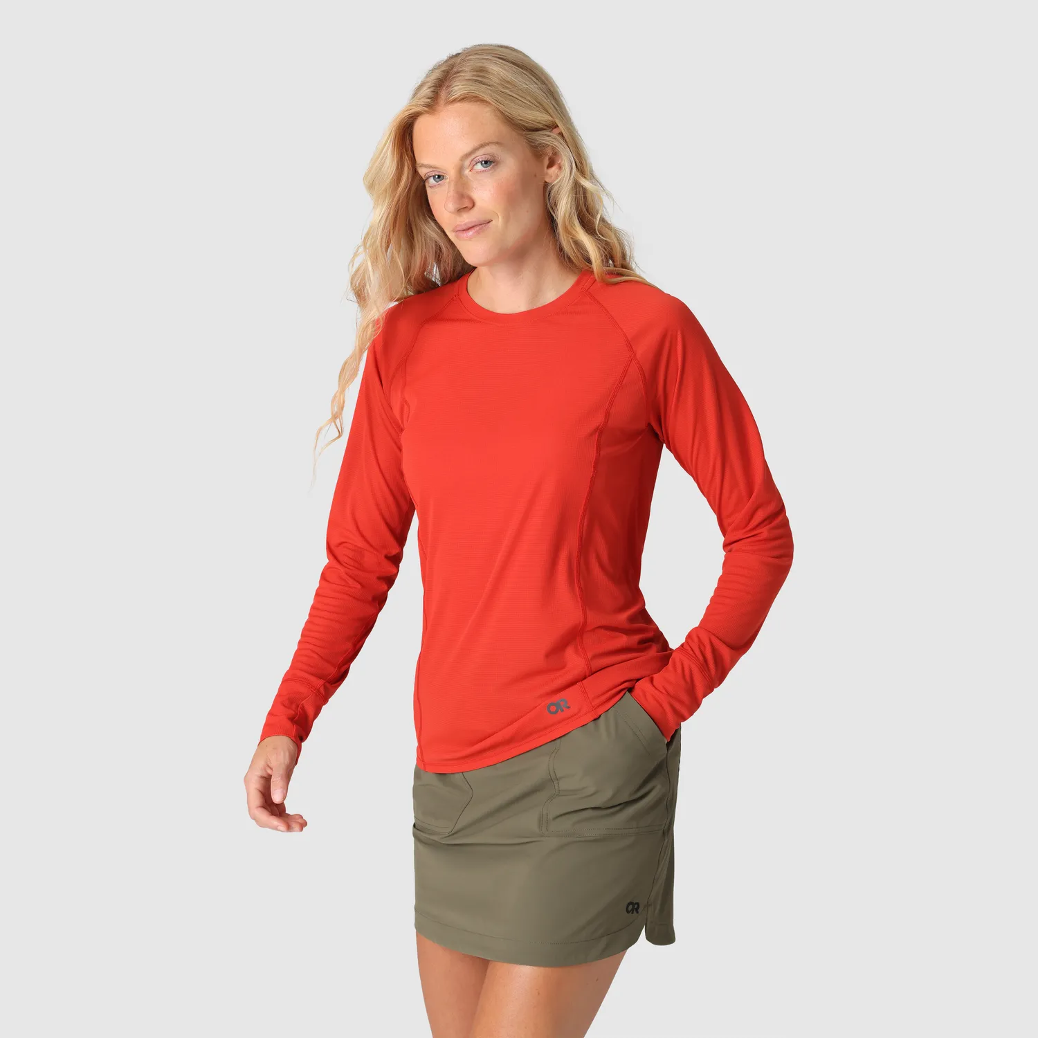 Outdoor Research Echo Long Sleeve Tee langermet trøye Cardinal UPF 15