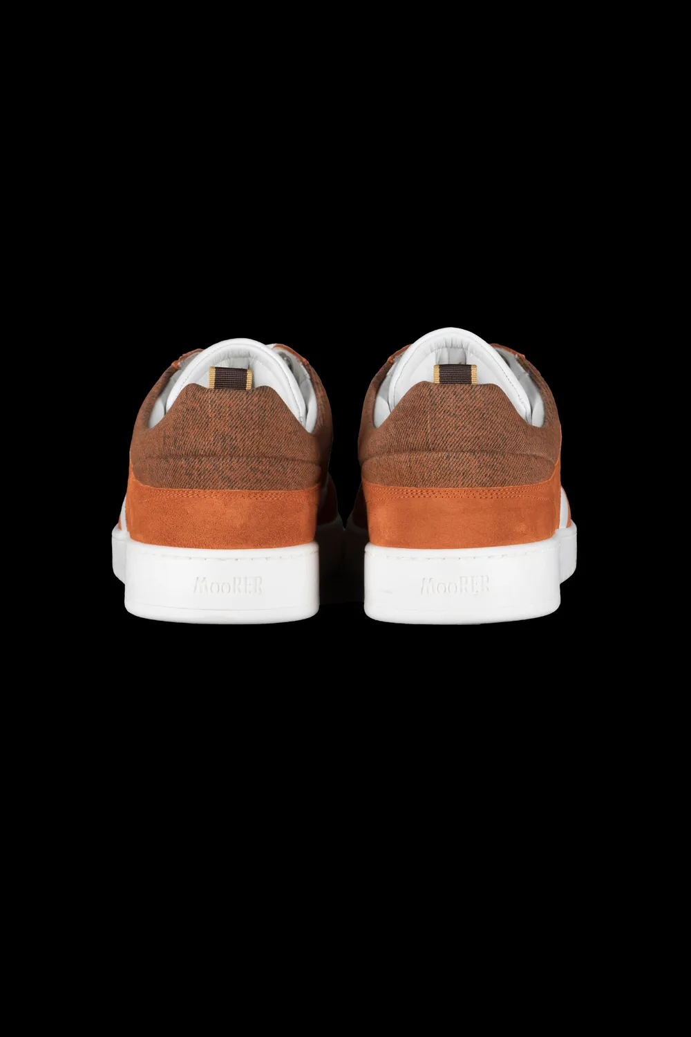 Mooer BANKSY-P5E sneakers oransje skinn og denim