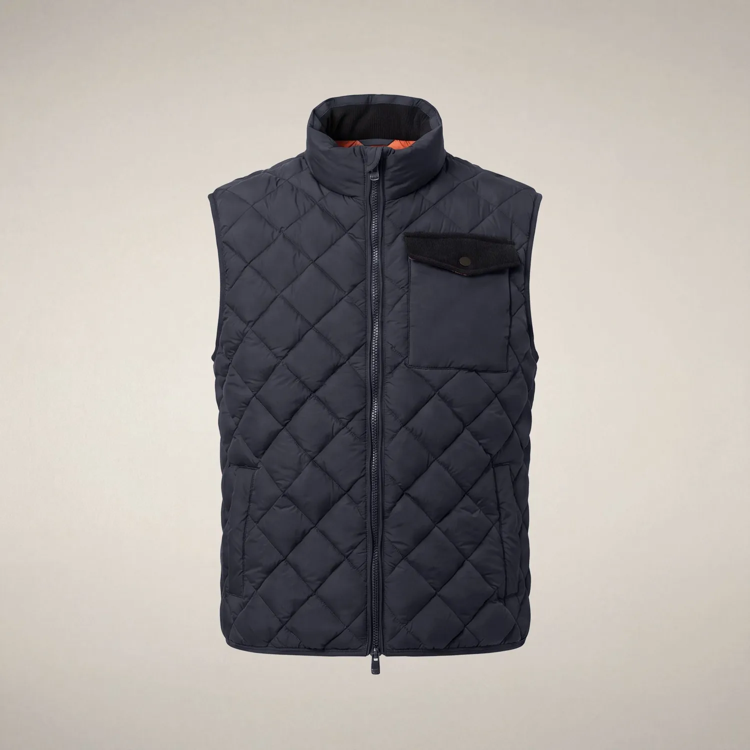 Save The Duck Fashion Fabrice boblevest herre blåsvart diamantquilt