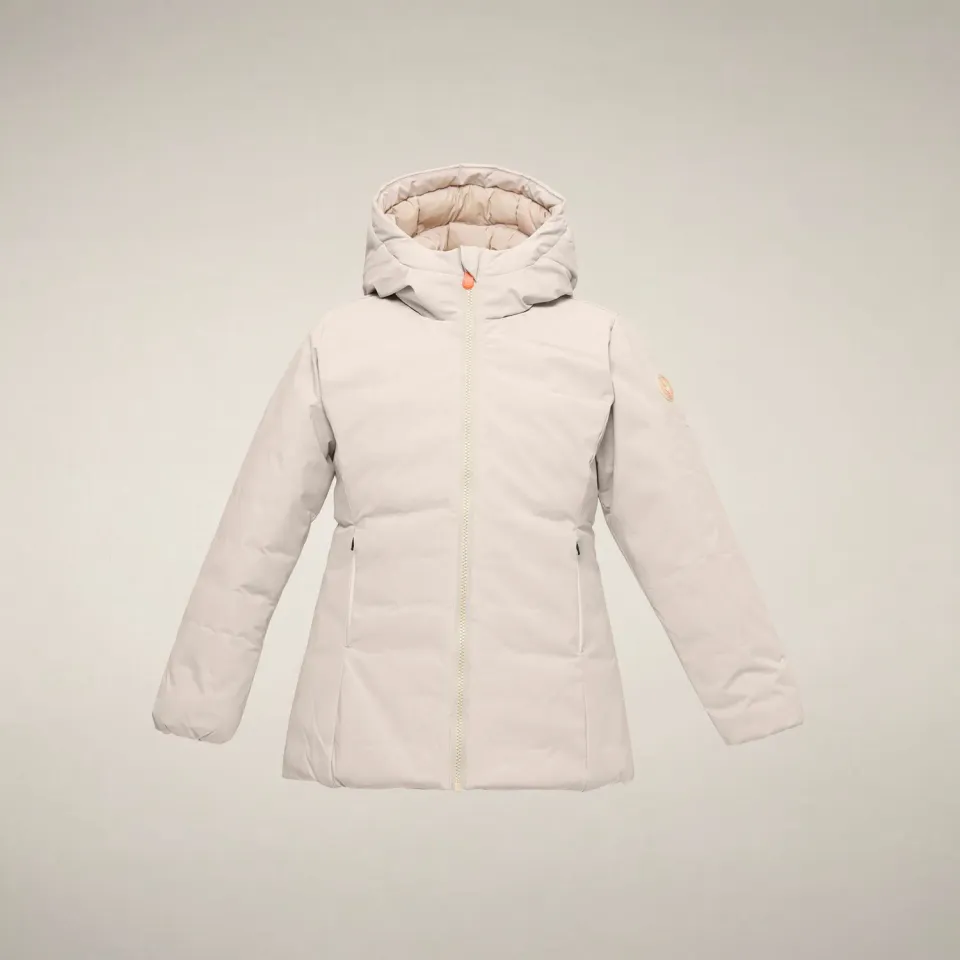 Save The Duck Cassie parkas jente Rainy Beige kort