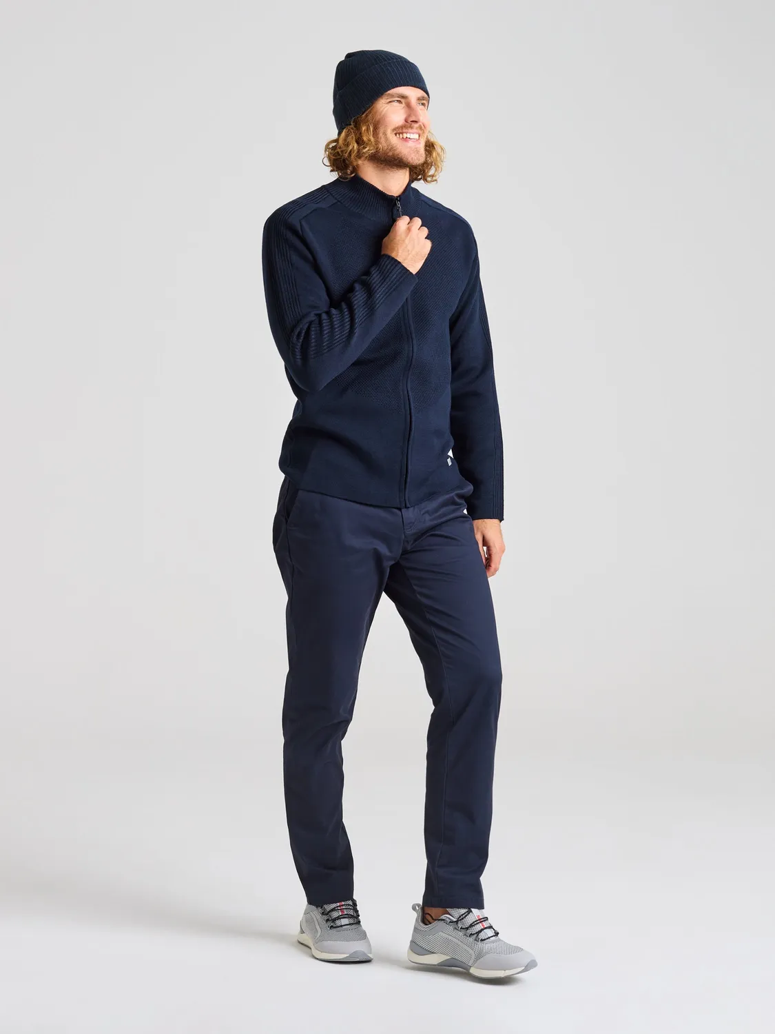 Slam Techknit Techknit Cardigan strikkejakke herre merinoblanding
