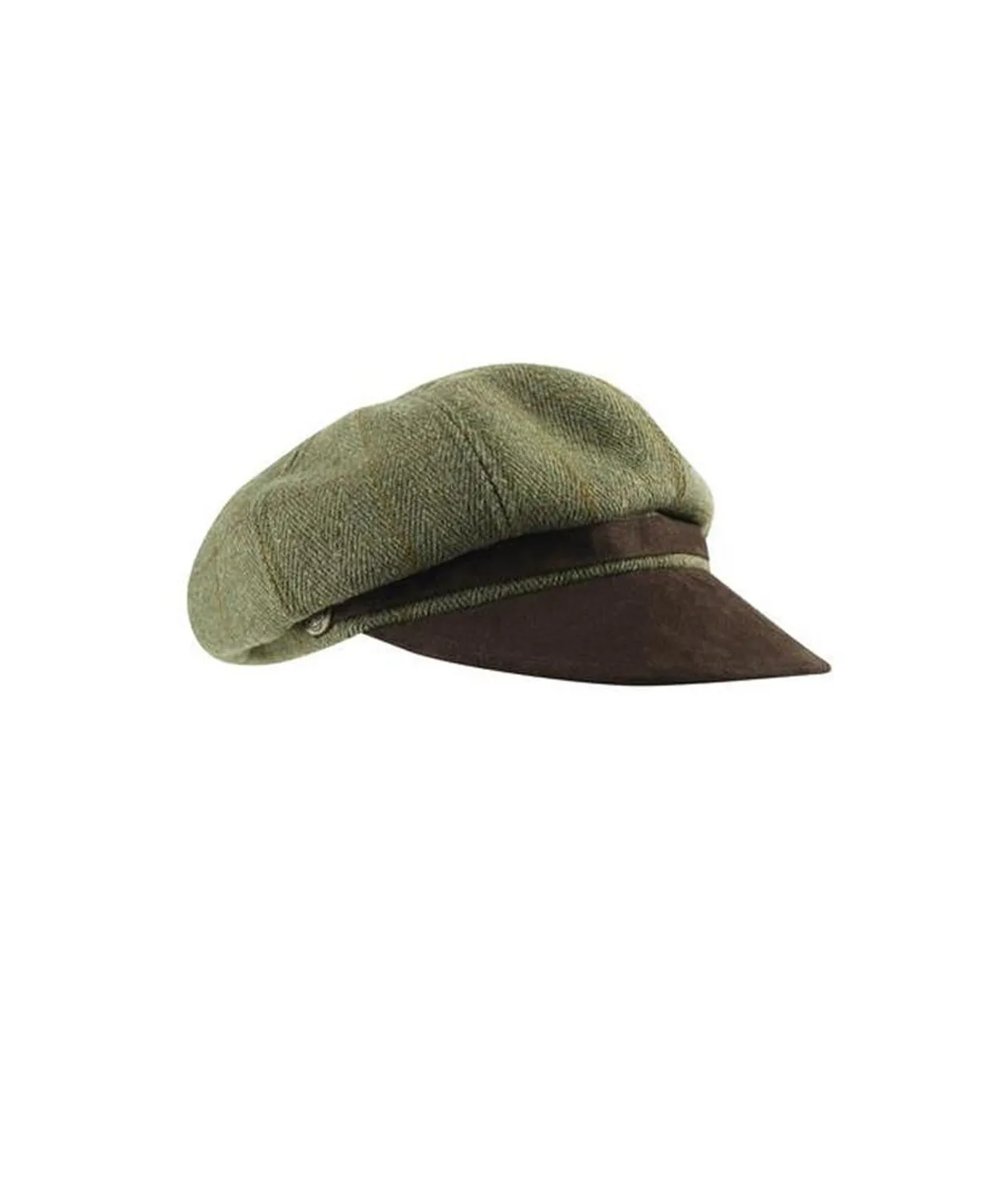 John Partridge Button Hat Green Tweed hatt one size semsket skygge