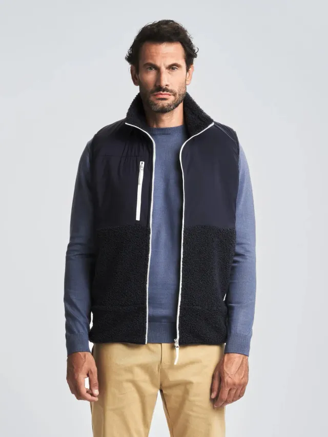 Slam Altura Vest vest mørk marineblå nylon og fleece