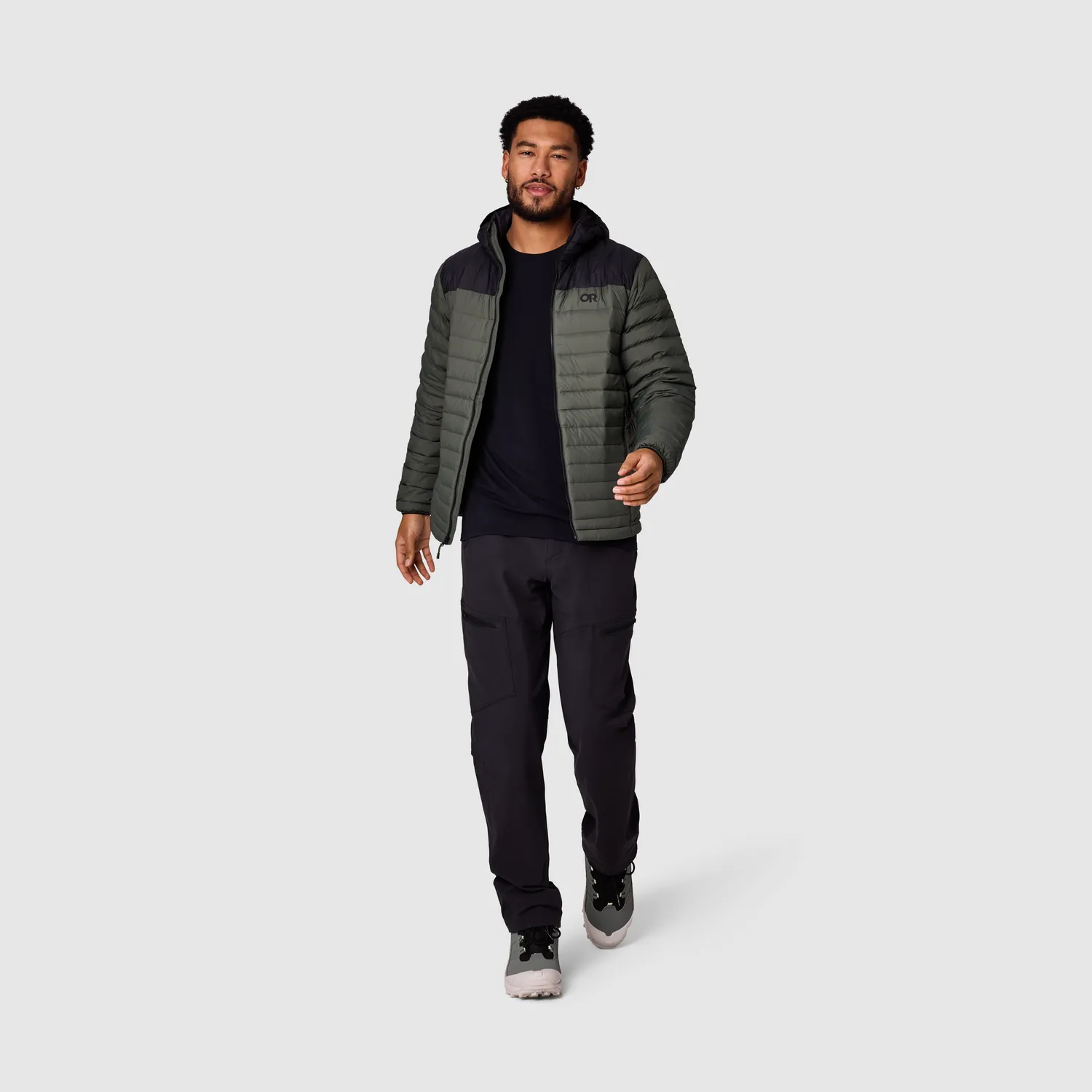 Outdoor Research Transcendent Down Hoodie dunjakke Dark Laurel/Black herre