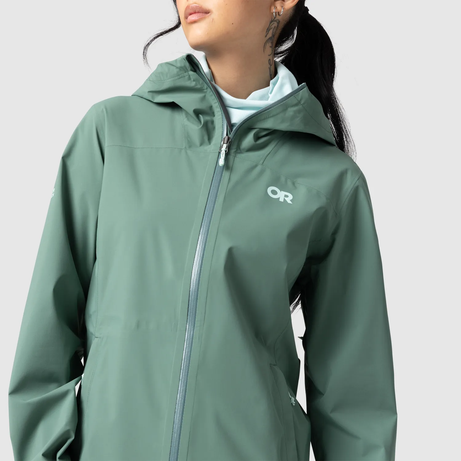 Outdoor Research Stratoburst Stretch Rain Jacket regnjakke dame Malachite