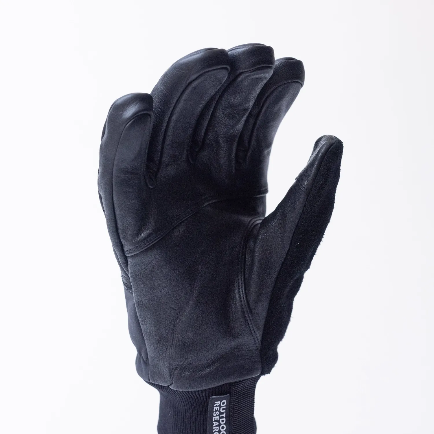 Outdoor Research Snowcrew Leather Glove skihansker Dark Natural/Black