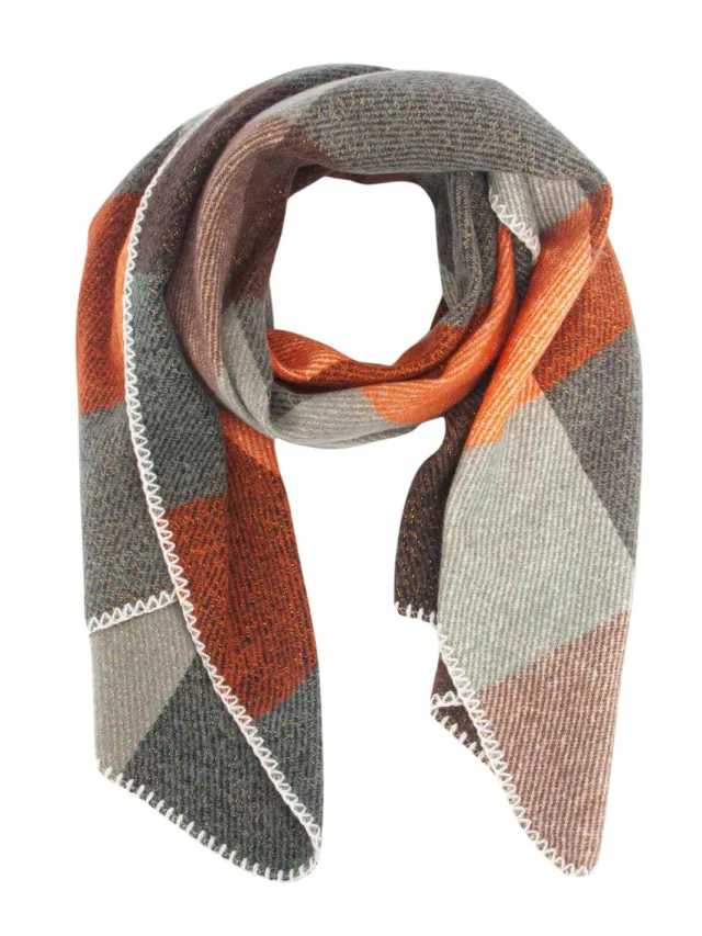 John Partridge Heavyweight Scarf skjerf Burnt Orange viskose