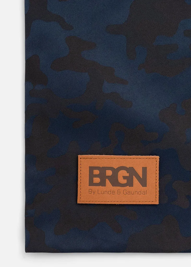 Brgn Tote Bag handlenett Blue Tweed, vanntett