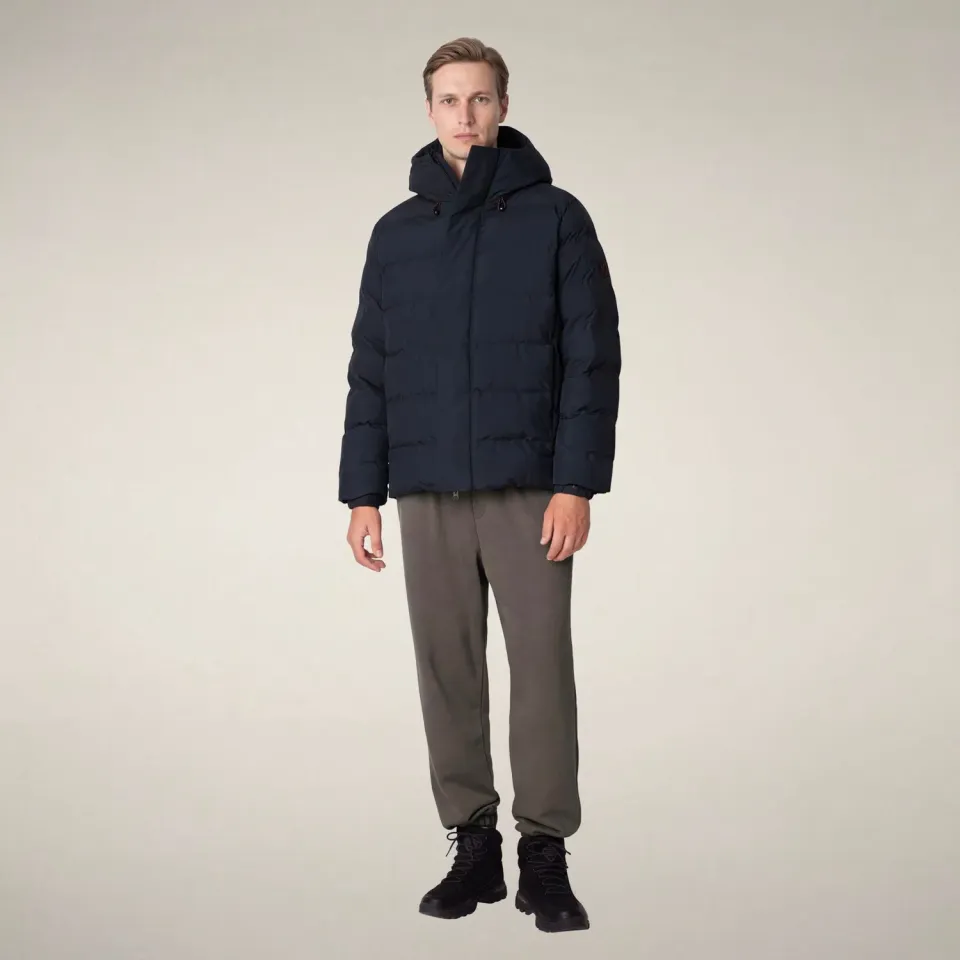 Save The Duck Leland parkas herre Blue Black vind- og vannbeskyttende