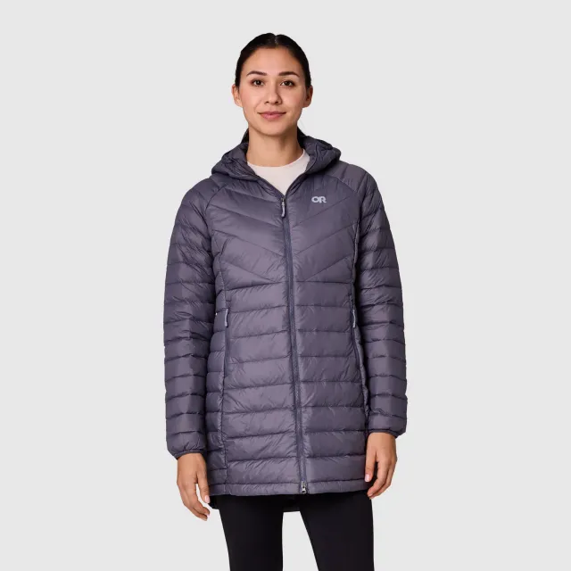 Outdoor Research Transcendent Down Parka dunparkas dame Smoky Quartz 800+ fill