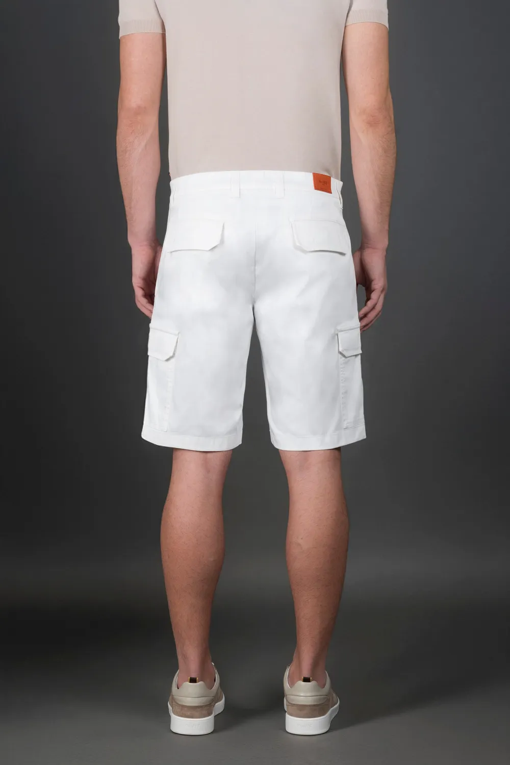 Moorer ARON-TWY cargoshorts hvit stretch