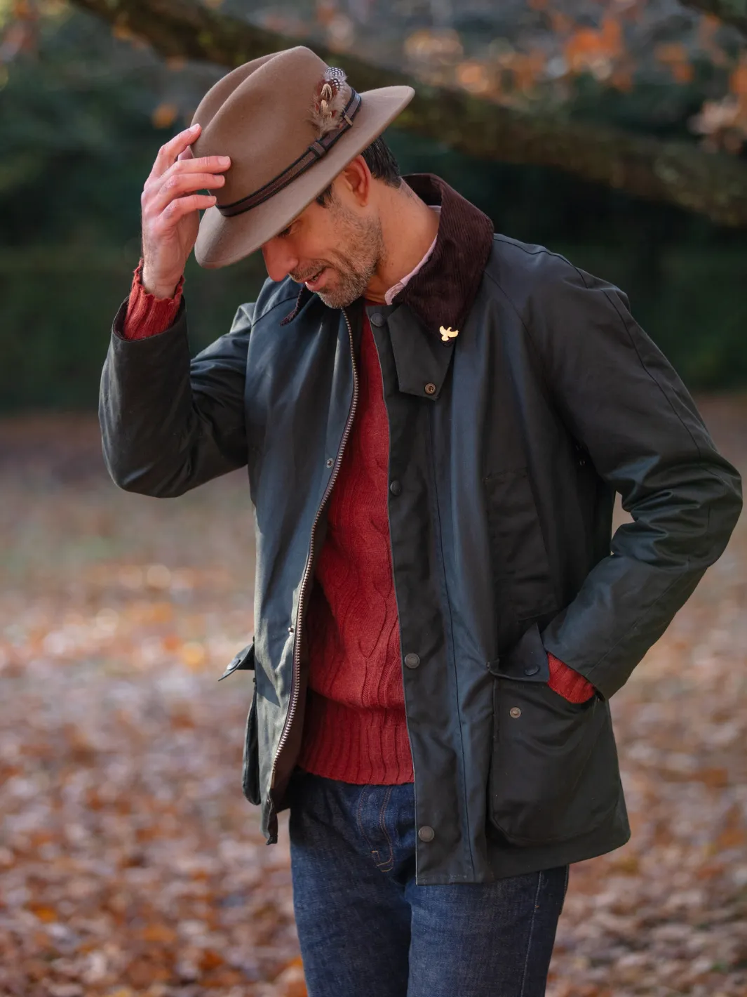 John Partridge Landowner Wax Walking Jacket voksjakke Sage Green