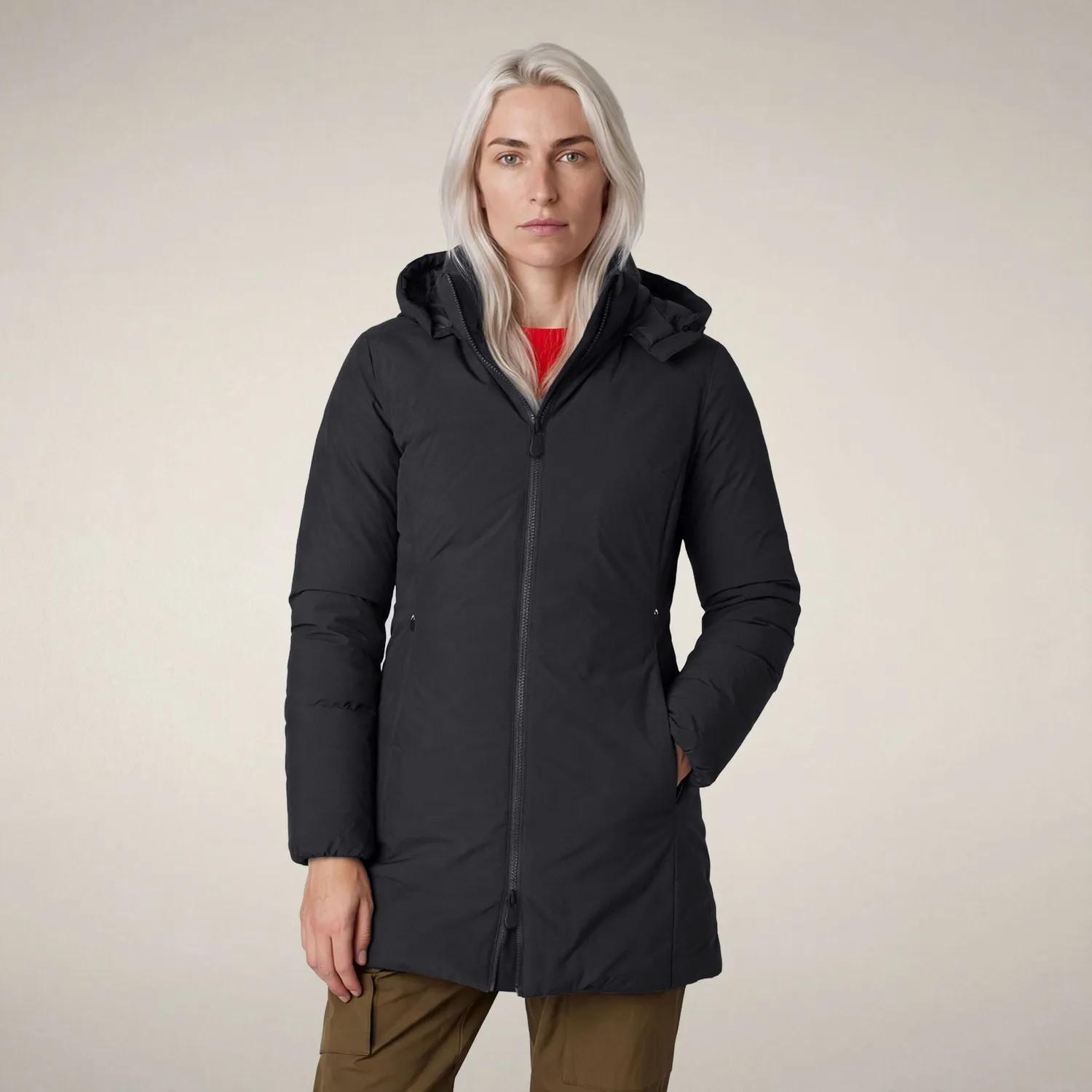 Save The Duck Icons Rachel parkas dame Ebony Grey resirkulert fyll