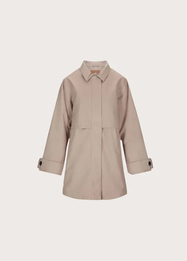 Brgn Havbris Coat regnjakke taupe XS–XL med Thermolite-fôr