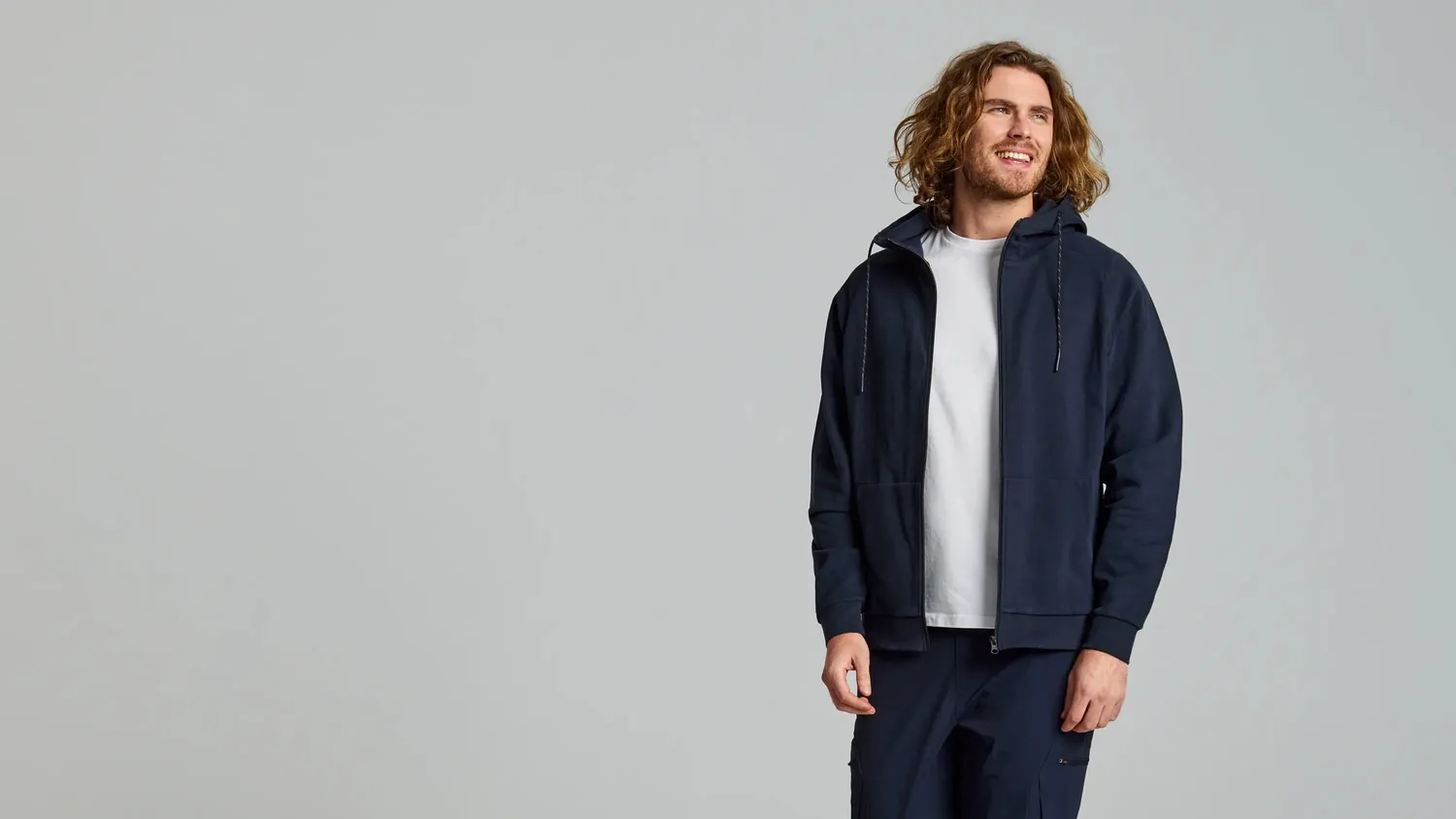 Slam Deck FZ Hoodie hettegenser herre Dark Navy