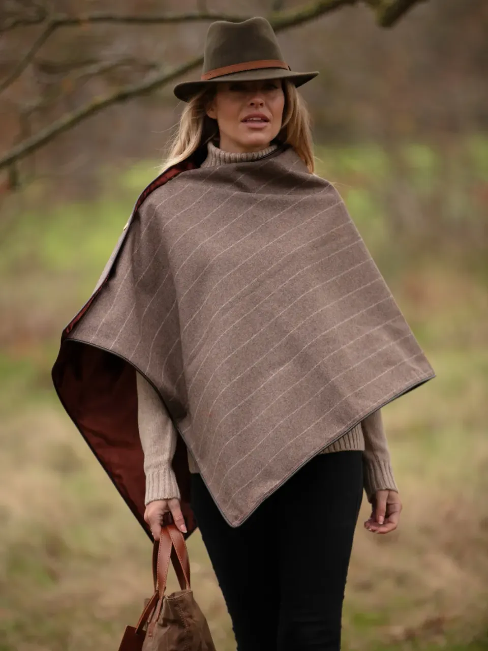 John Partridge Tweed Shawl sjal Grey Stripe ull