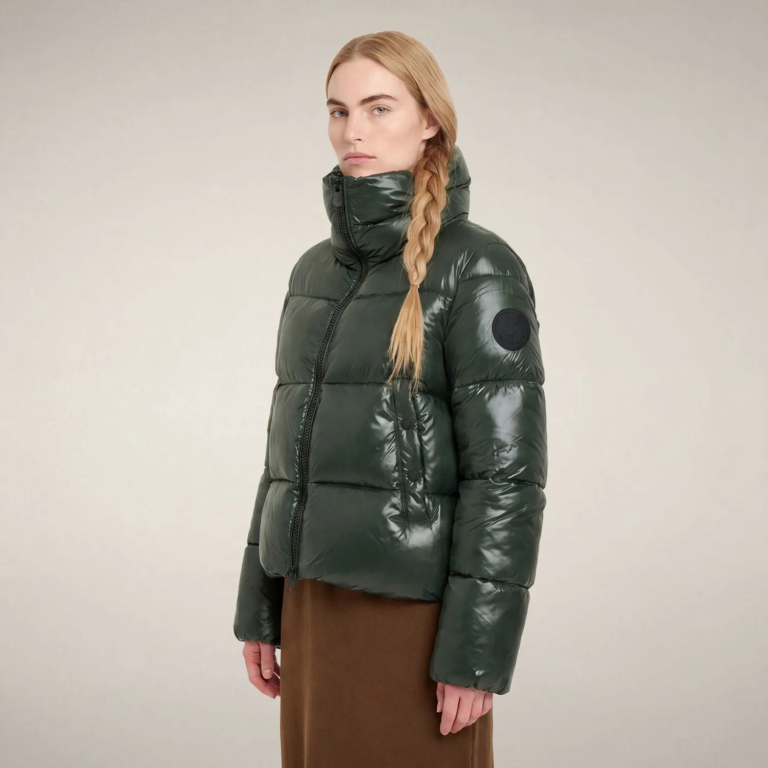 Save The Duck Isla boblejakke dame Nori Green glanset