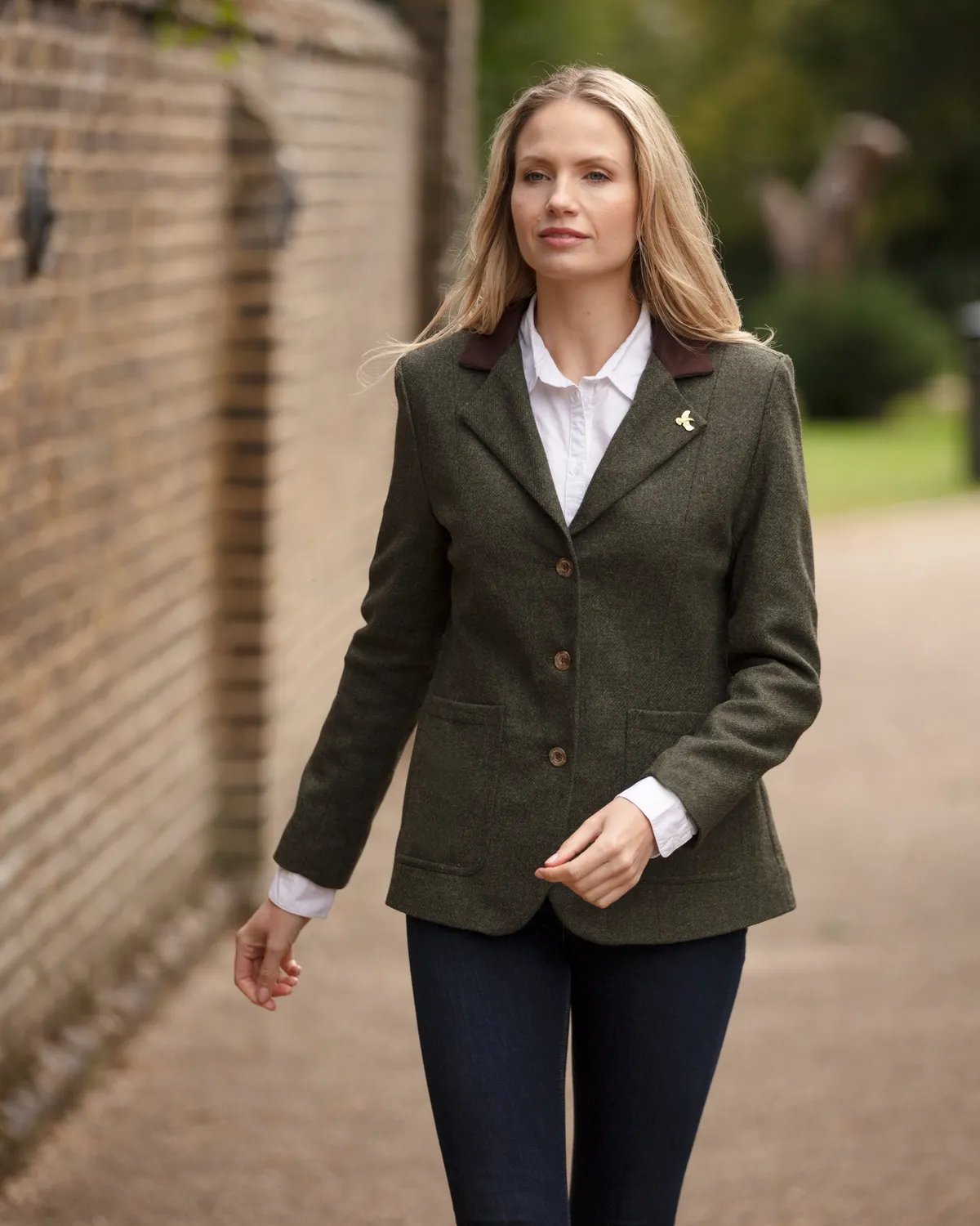 John Partridge Arena Tweed Blazer tweedblazer Loden Green