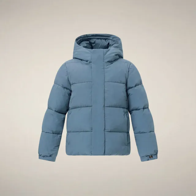 Save The Duck Joris parkas gutt delfinblå med hette