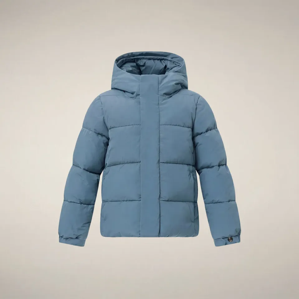 Save The Duck Joris parkas gutt delfinblå med hette