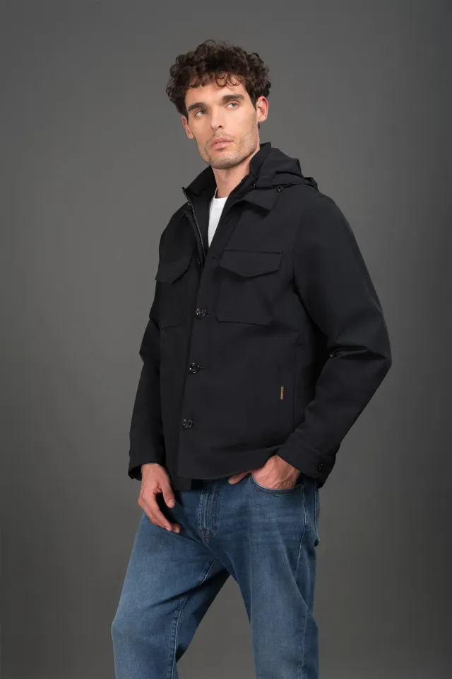 Mooer MAFFEI-KR overshirt, svart – vannavvisende stretch