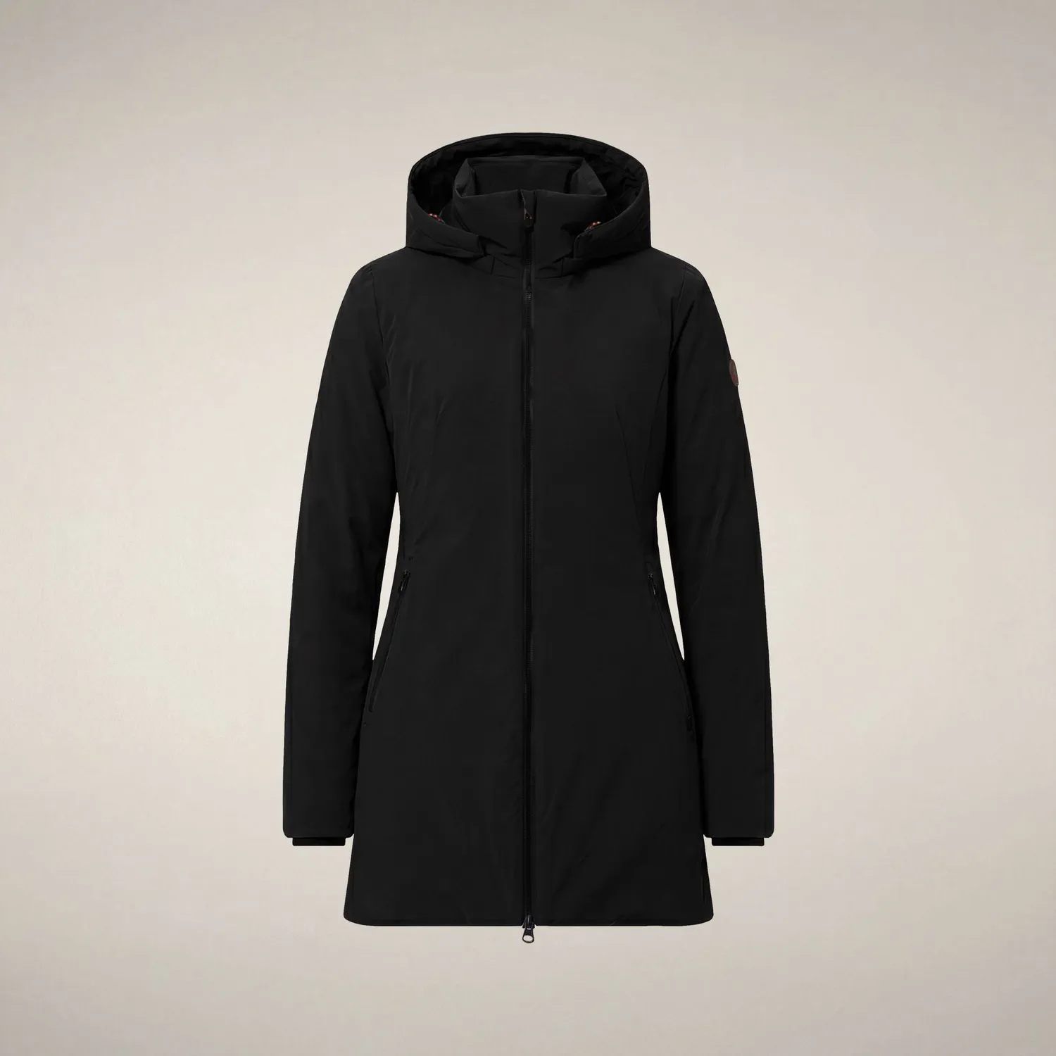 Save The Duck Ashley kåpe dame svart slim fit Plumtech