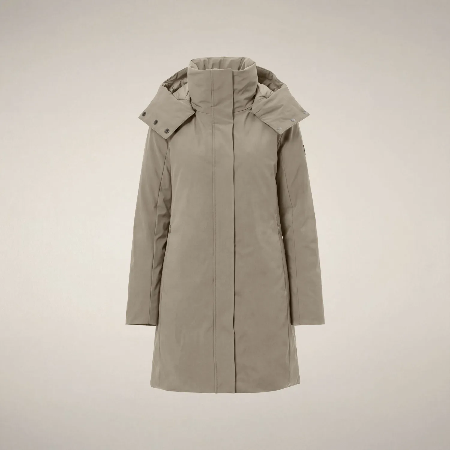 Save The Duck Lolita parka Stone Beige slim fit