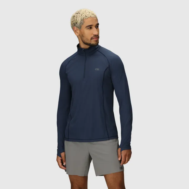 Outdoor Research Echo Men's Echo Quarter Zip trøye Naval Blue – lett