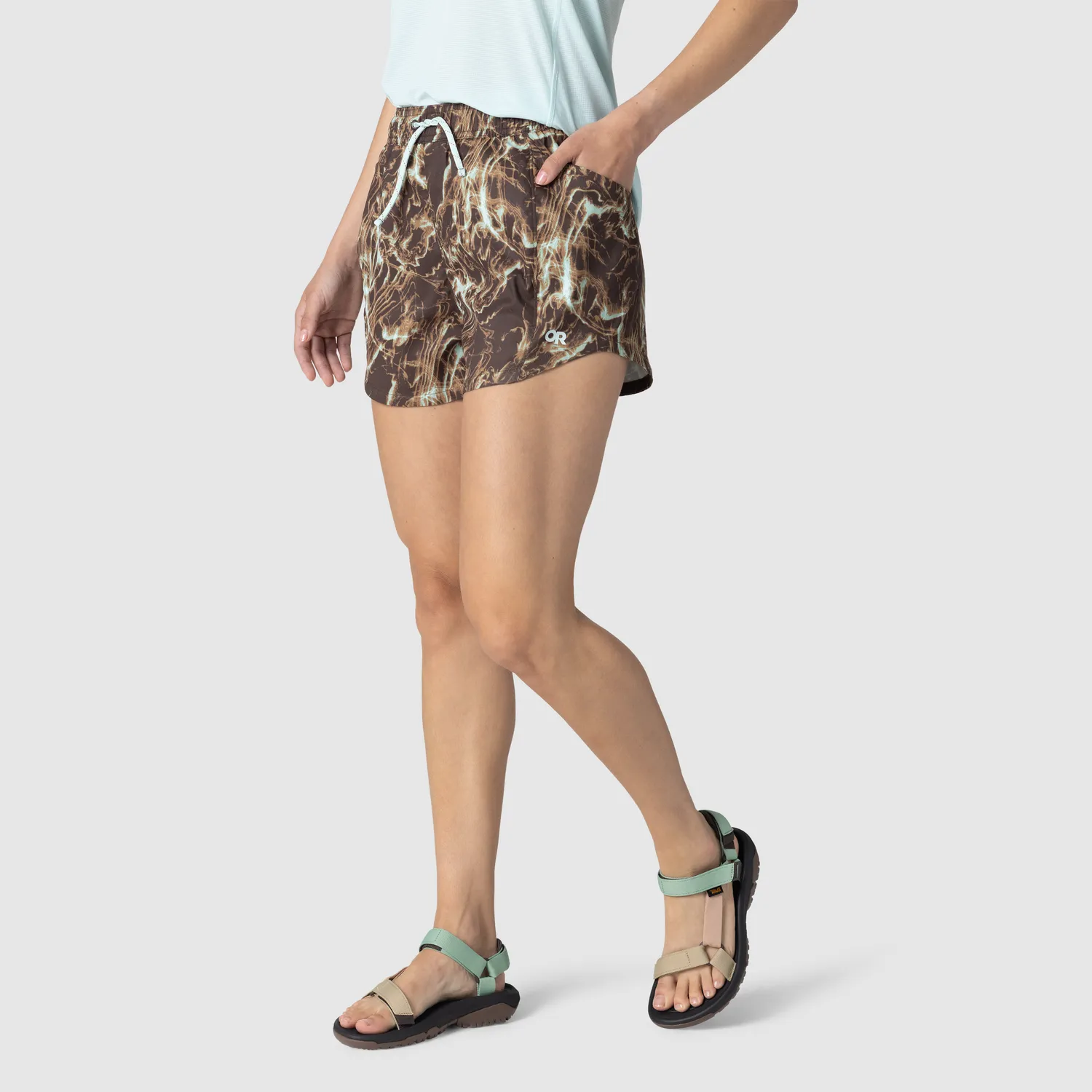 Outdoor Research Women's Odyssey Multi Short shorts Chestnut Alcove Print