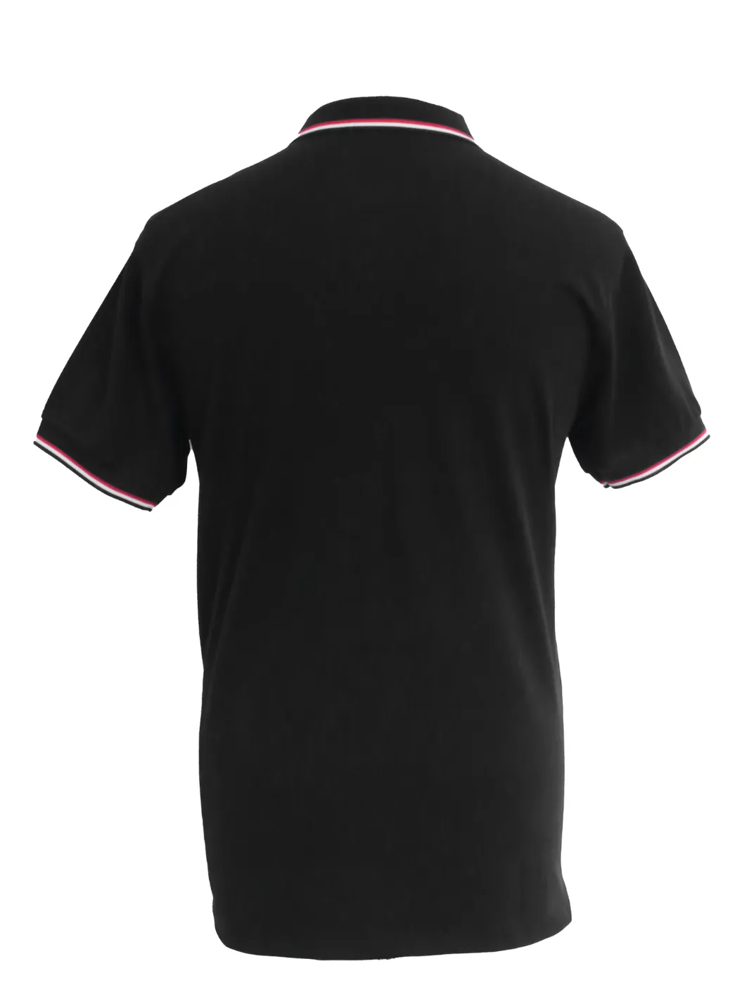 John Partridge Tipped Polo Shirt poloskjorte svart bomull