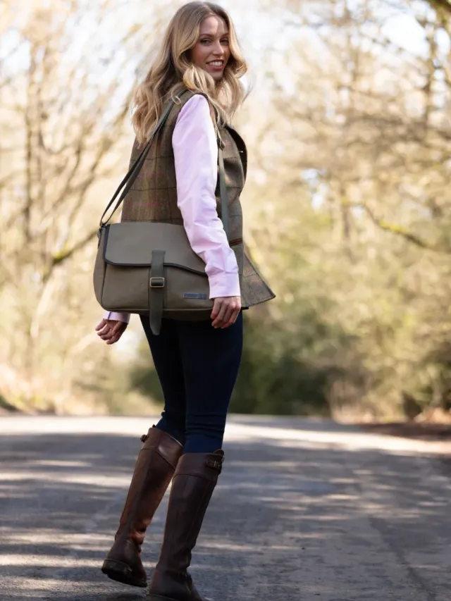 John Partridge Satchel veske khaki canvas bomull