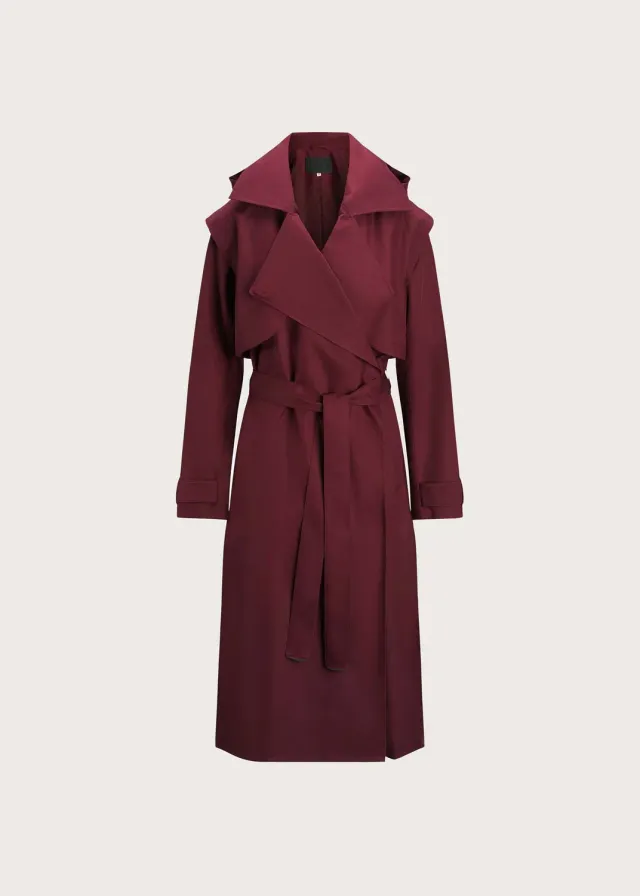 Brgn Regndråpe Trench Coat regnkåpe vinrød