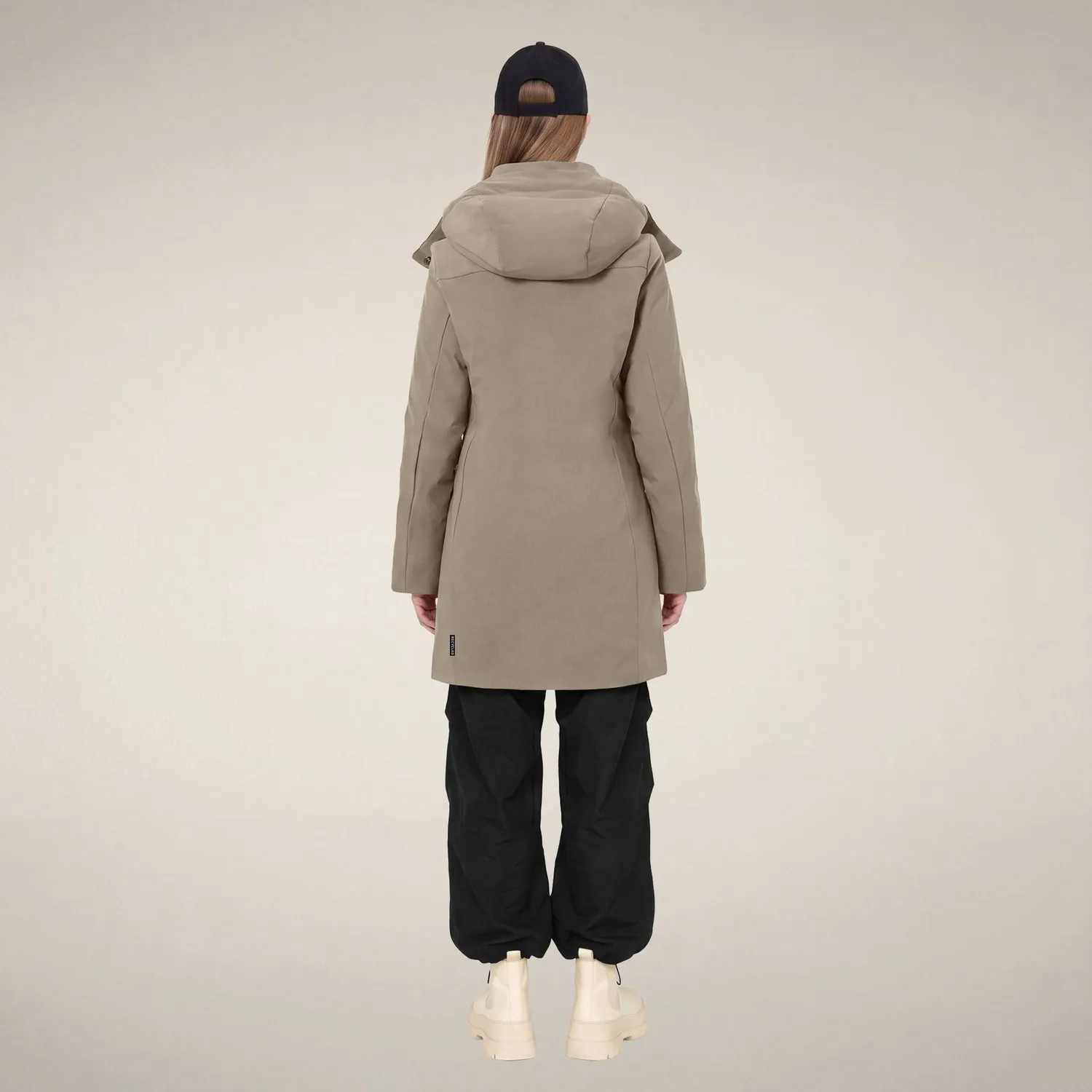 Save The Duck Lolita parka Stone Beige slim fit