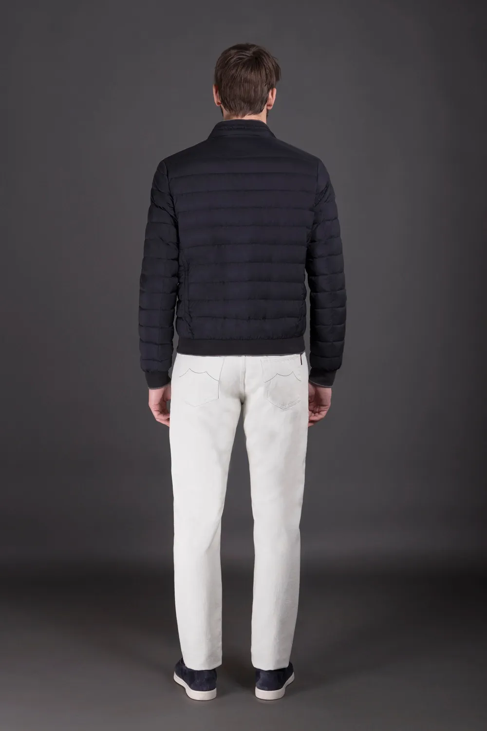 Moorer STRAUSS-S3 bomberjakke dun Dark Blu