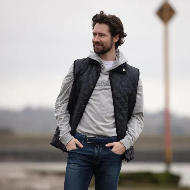 John Partridge Hooded Sweatshirt hettegenser grå økologisk bomull