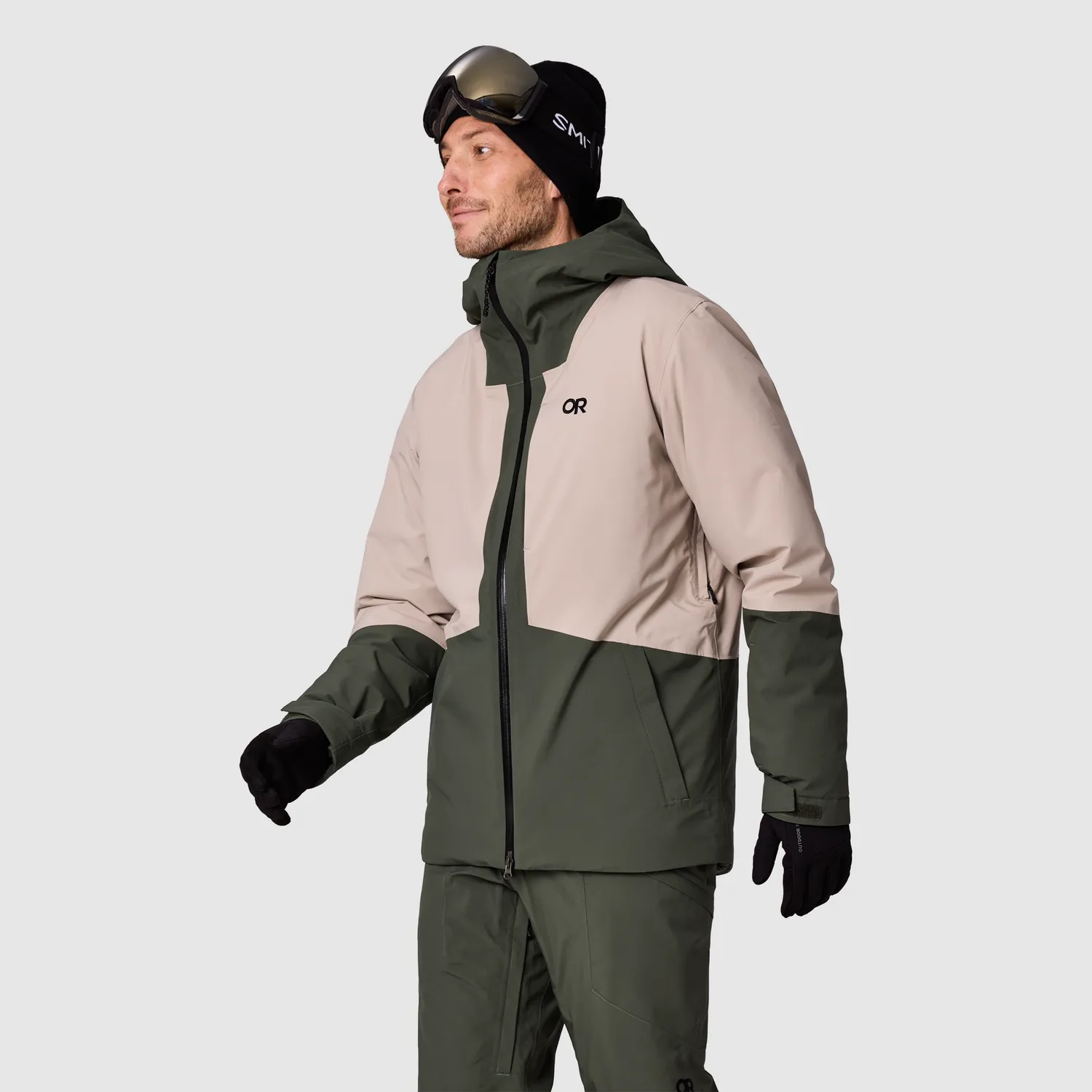 Outdoor Research Snowcrew Men's Snowcrew Jacket skijakke Dark Laurel/Pro Khaki