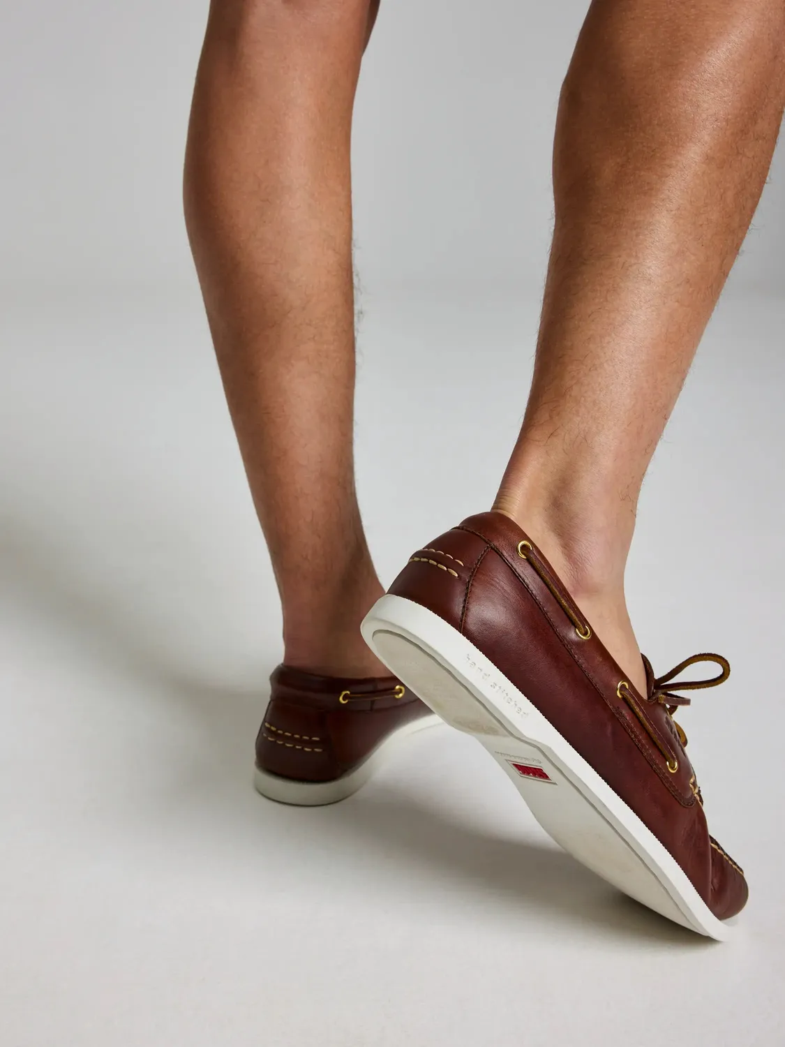 Slam Boat Shoes båtsko unisex mørk marineblå/brun håndlaget