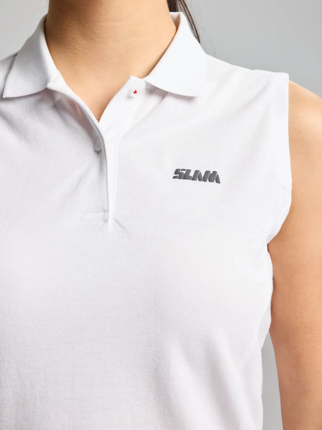 Slam Dock WS Polo SL poloskjorte Bright White ermeløs