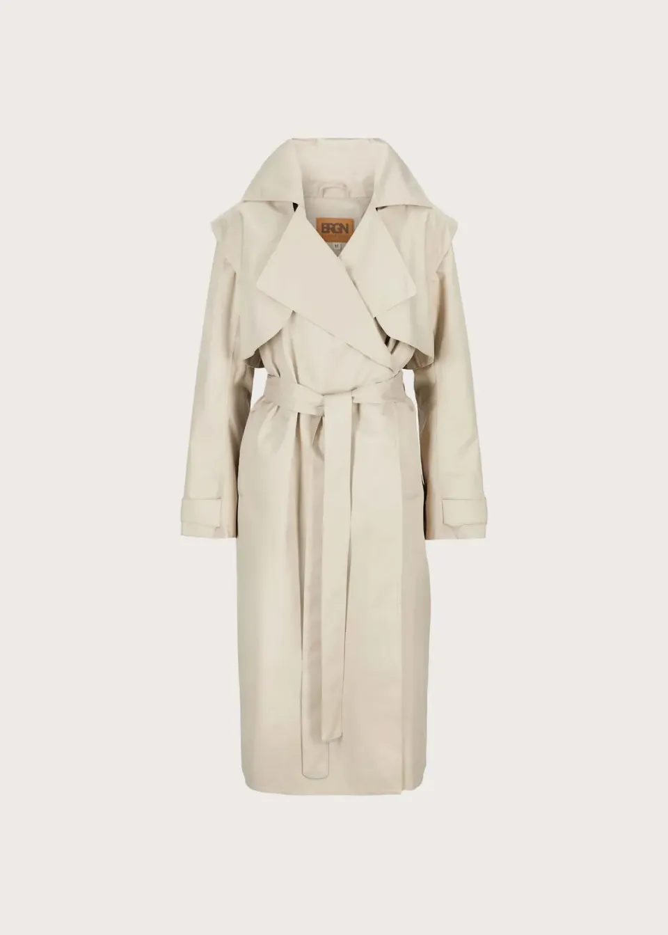 Brgn Regndråpe Trench Coat regnjakke Sand dame vanntett